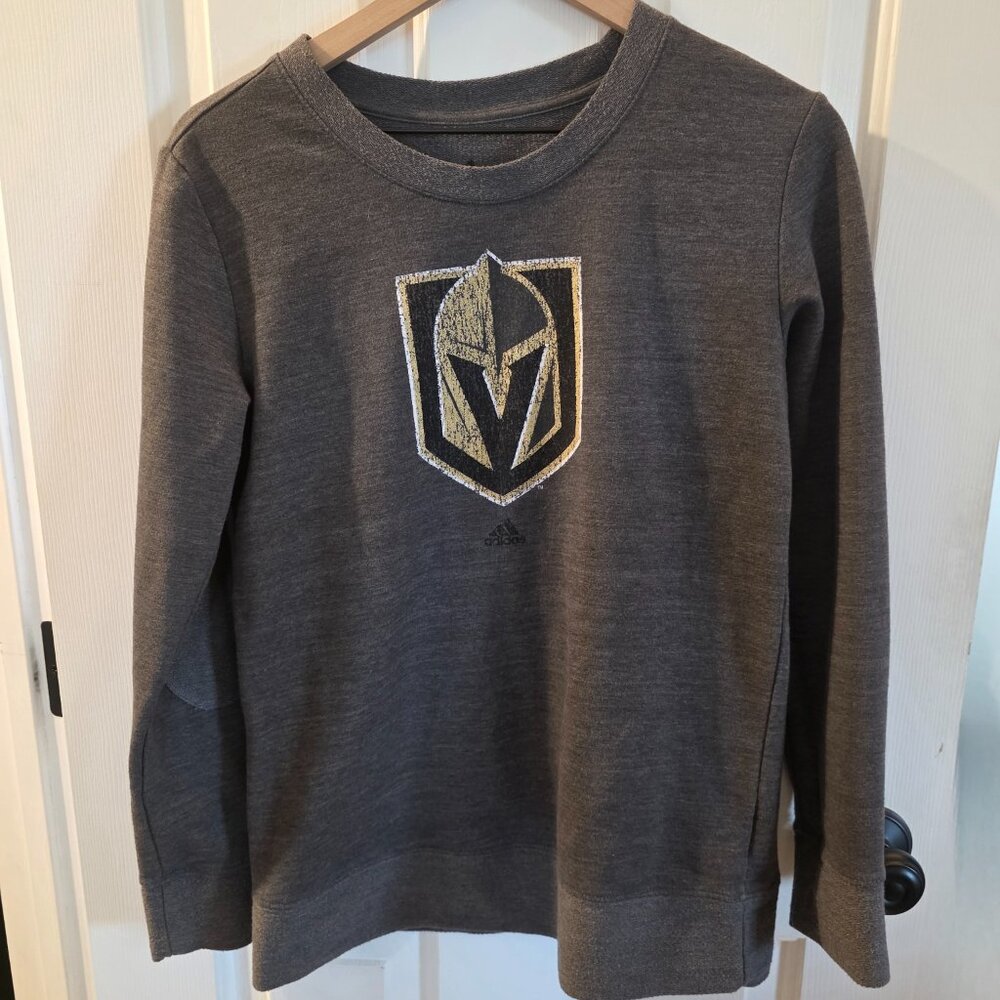 Adidas Vegas Golden Knights Sweatshirt Women’s Gray Crewneck Pullover NHL Hockey
